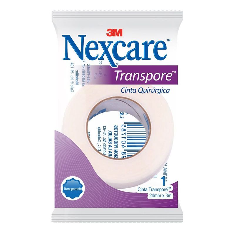 NEXCARE - Cinta Nexcare Transpore 24mm X 3m