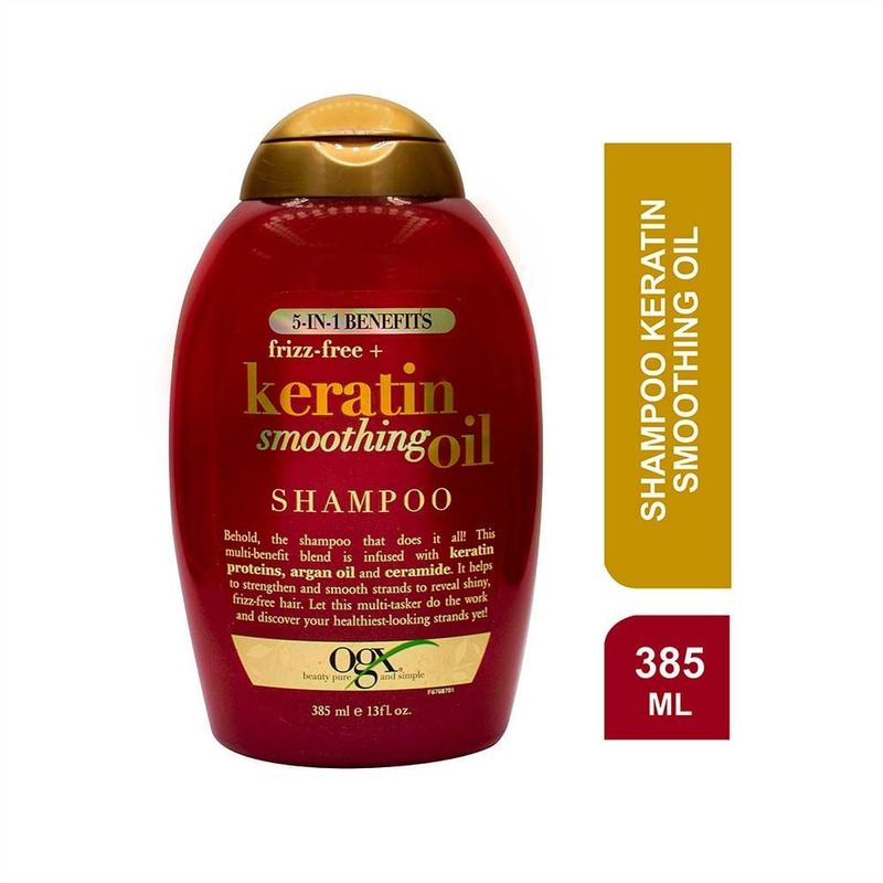 OGX - Shampoo Ogx Kerat Smooth Oil 5 En 1 X 385ml