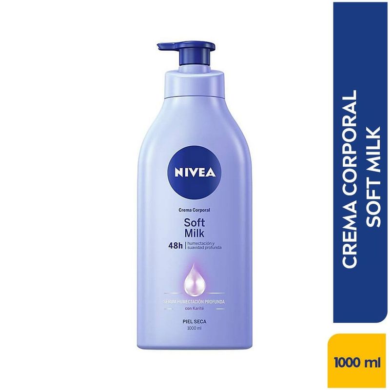 NIVEA - Crema Corporal Nivea Soft Milk Piel Seca X 1000Ml