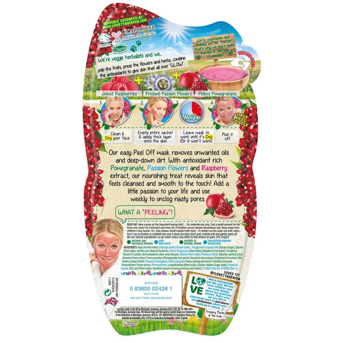 7TH HEAVEN - Mascarilla Facial 7th Heaven Peeling Granada X 10ml