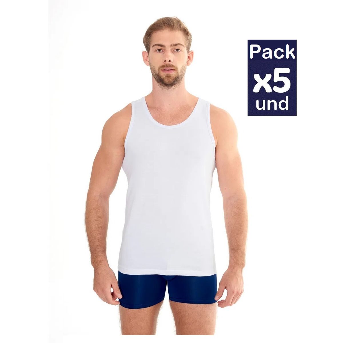 GENERICO - Camisilla Hombre Panther Pack x5