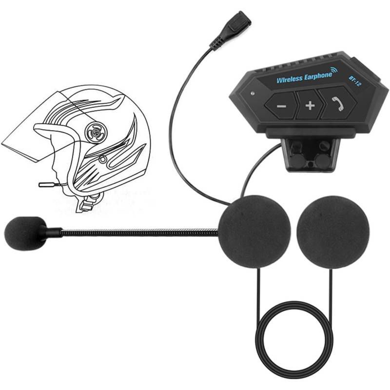 GENERICO - Intercomunicador Para Moto BT12 Auriculares Casco Bluetooh