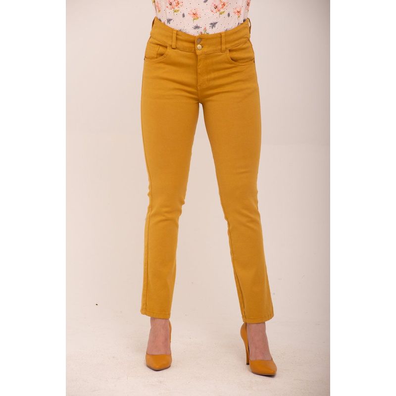 L Y H - Jean Para Mujer Ocre Marca L&H