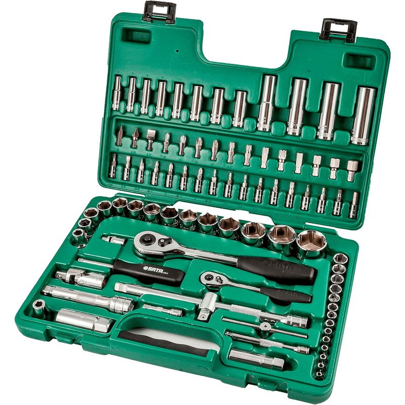 SATA - LLAVES COPAS CUADRANTE 1/4" Y 1/2" JUEGO DE 88PZS