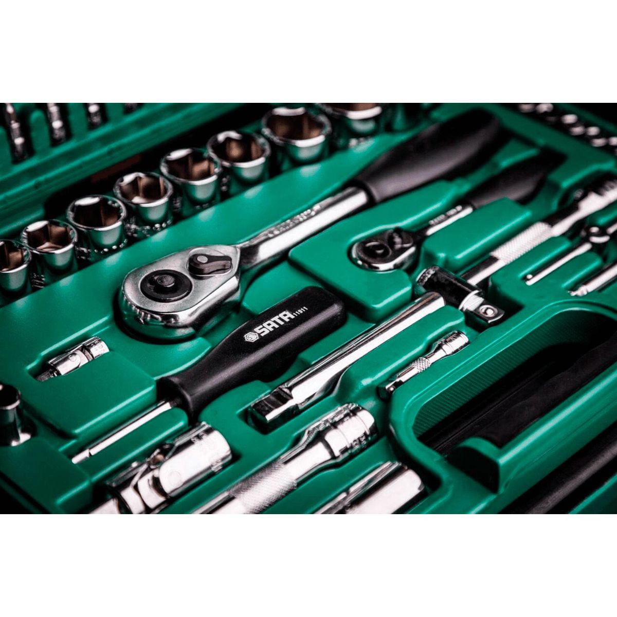 SATA - Juego Copas 1/4 -1/2  6pt -hex 86 Pz Milimétrico Sata.