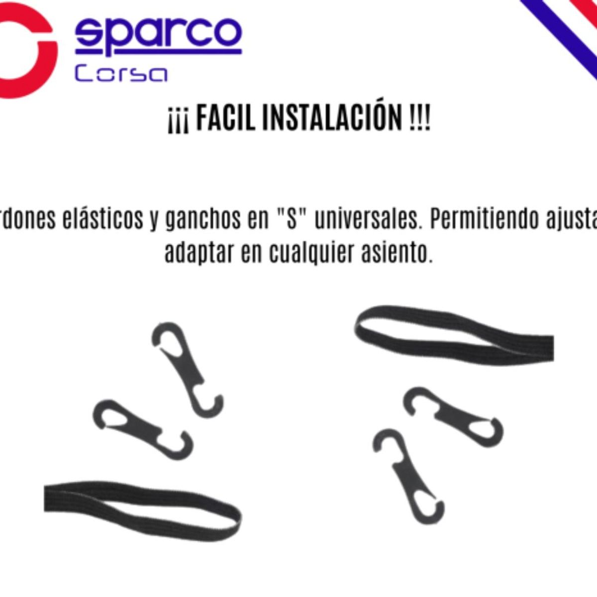 SPARCO - Set Fundas Asiento Forro Para Silla Sparco SPS431BK
