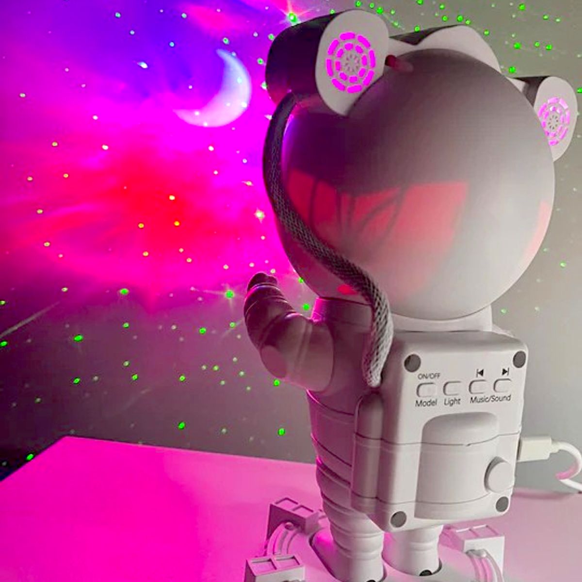 GENERICO - Proyector y Parlante Bluetooth 2 en 1 Diseño Astronauta