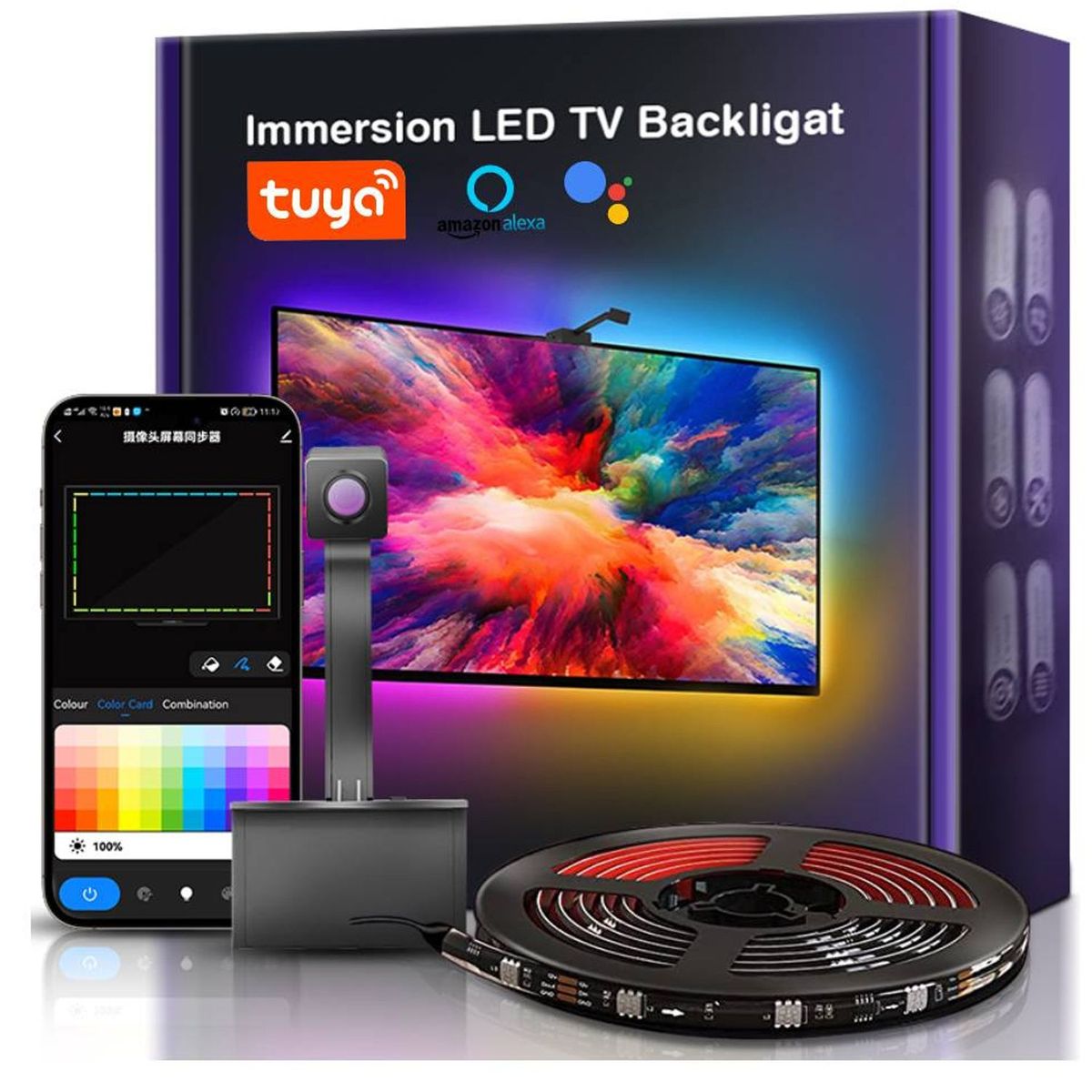 ONE PIXEL - Cinta De Luces Led RGB Inmersión Wifi Para Tv ONE PIXEL