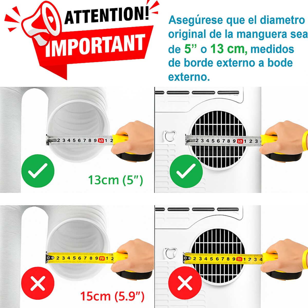 OEM - Manguera Escape Portátil Para Aire Acondicionado