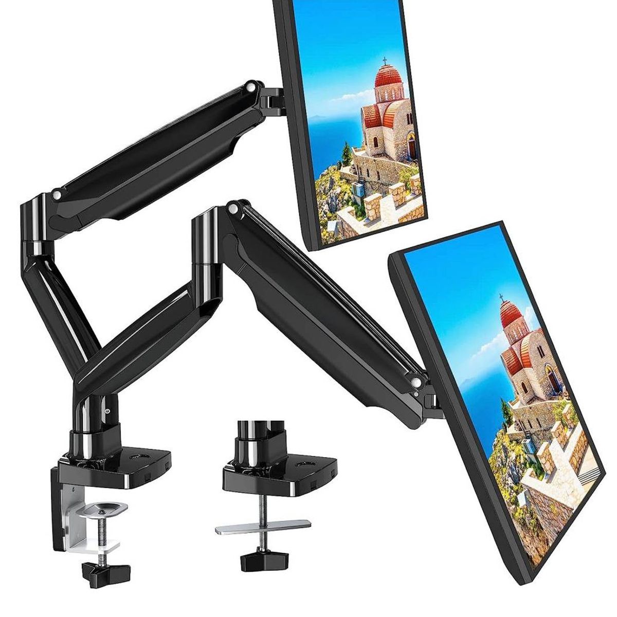 ONE PIXEL - Soporte De Monitor Doble 17 A 33inch Brazos Flexibles An-110