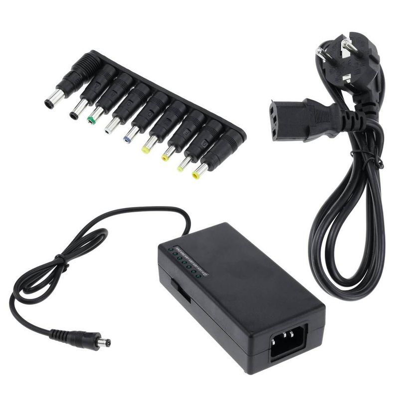 GENERICO - Cargador Universal Portátil Laptop 8 Conectores 12/24 Volts