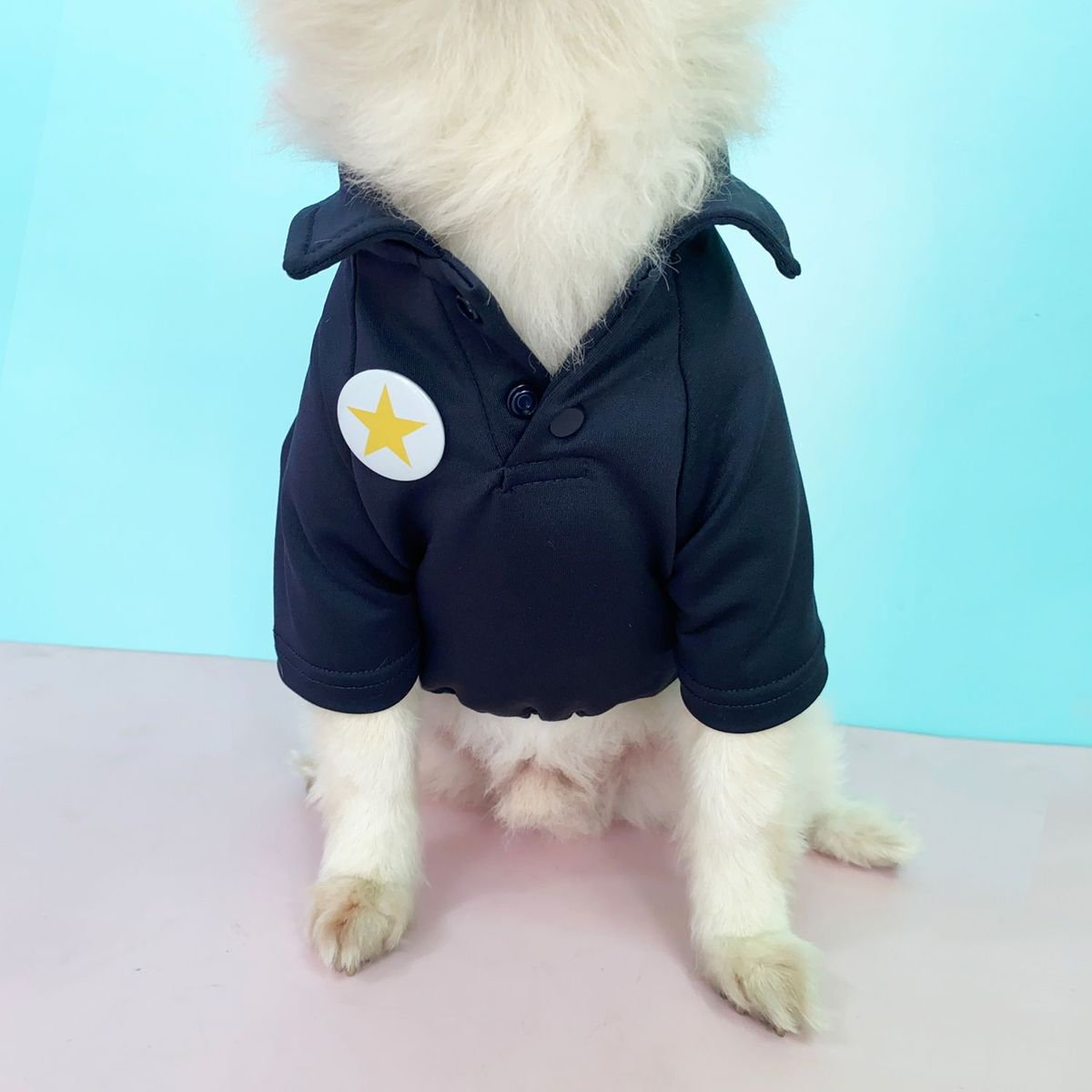 WAWAW - Polo para perro  talla 2XL azul Policía Halloween Wawaw