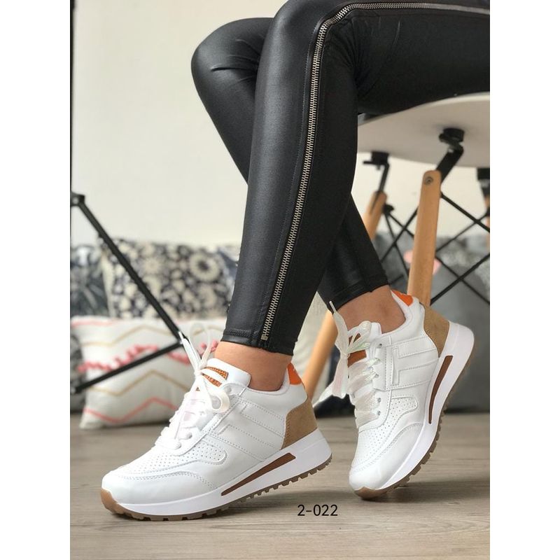 GENERICO - Tenis Dama Colores Variados Calzado Casual Mujer Elegante-Blanco