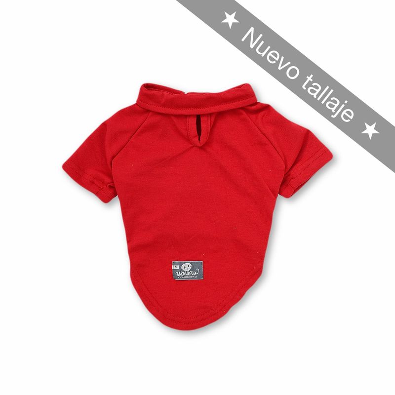 WAWAW - Polo para perro  talla M rojo Wawaw
