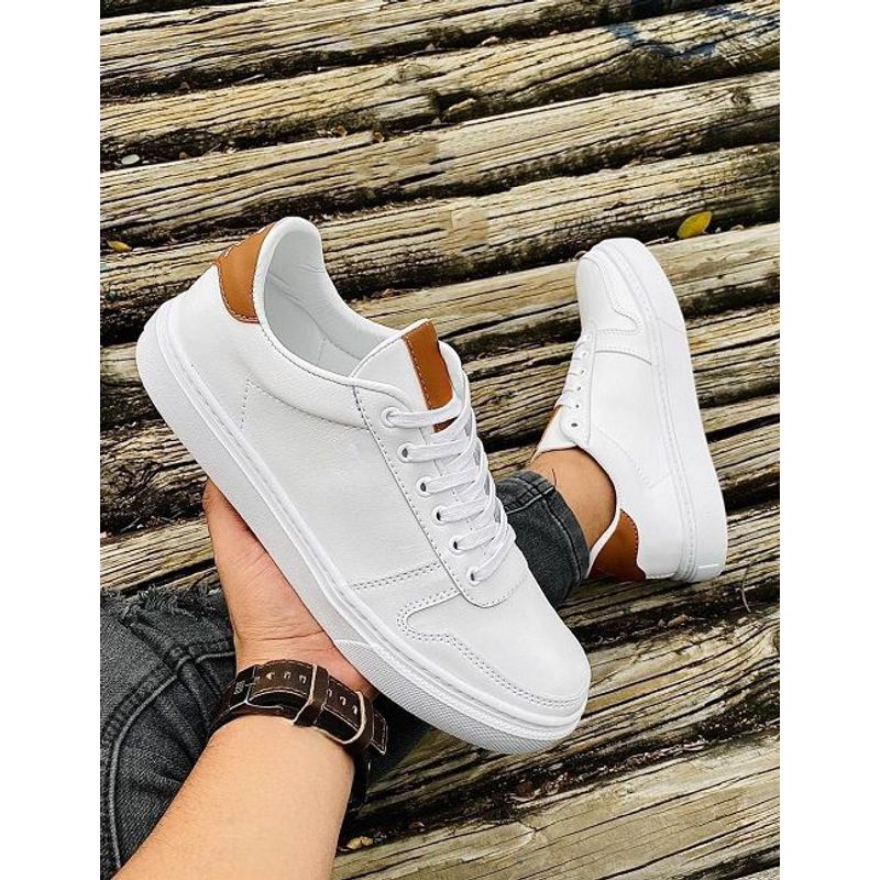 GENERICO - Tenis Caballero Casual Colores Elegante Zapato Hombre-Blanco