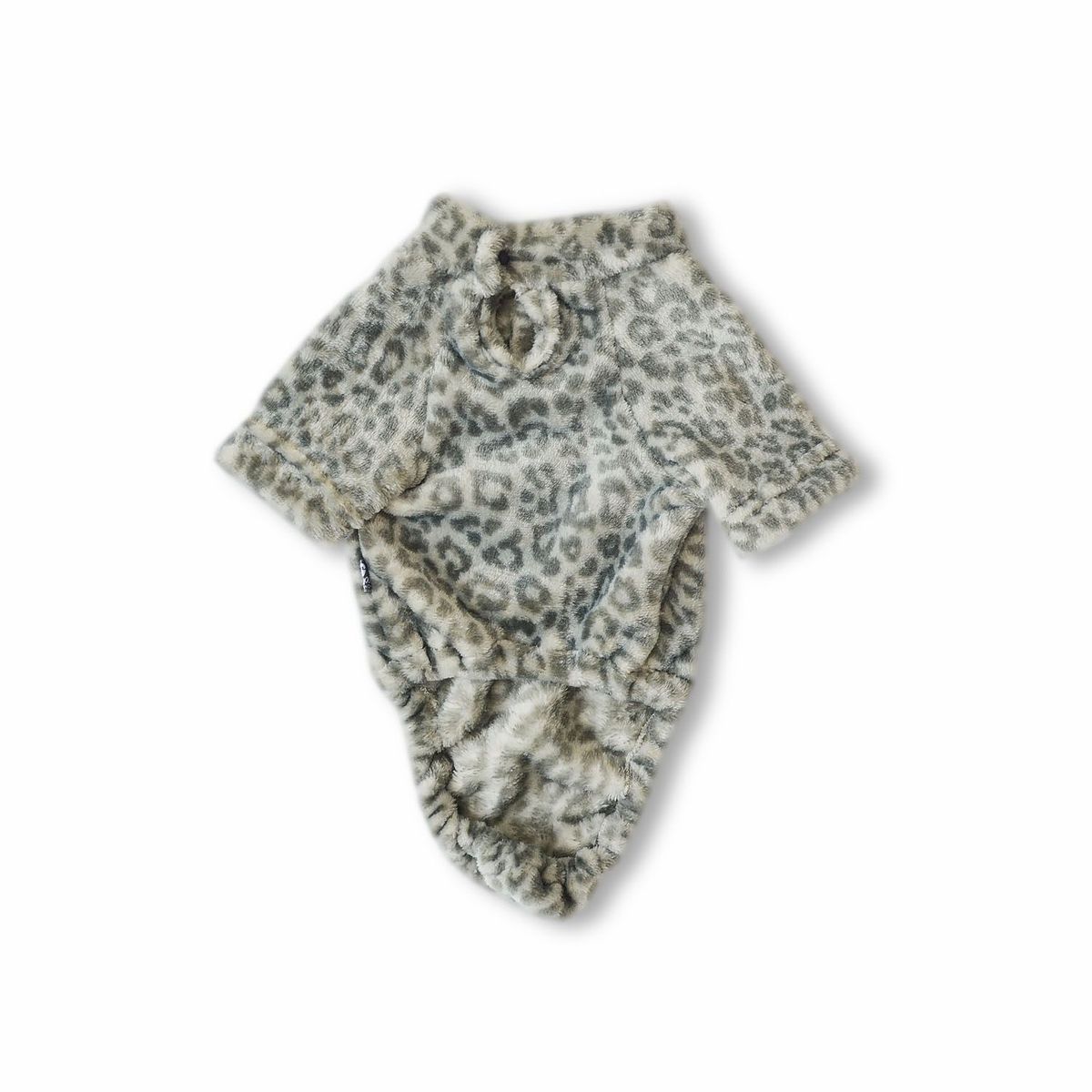 WAWAW - Saco para perro de cuerpo largo talla M cuello nerú animal print gris Wawaw
