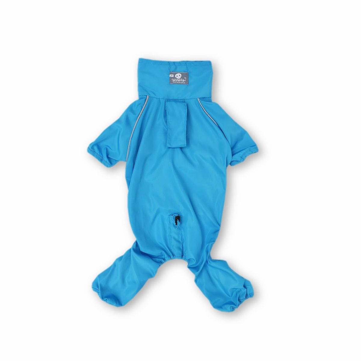 WAWAW - Impermeable 4patas para perro  talla 4XL turquesa con embone reflectivo y cuello alto Wawaw