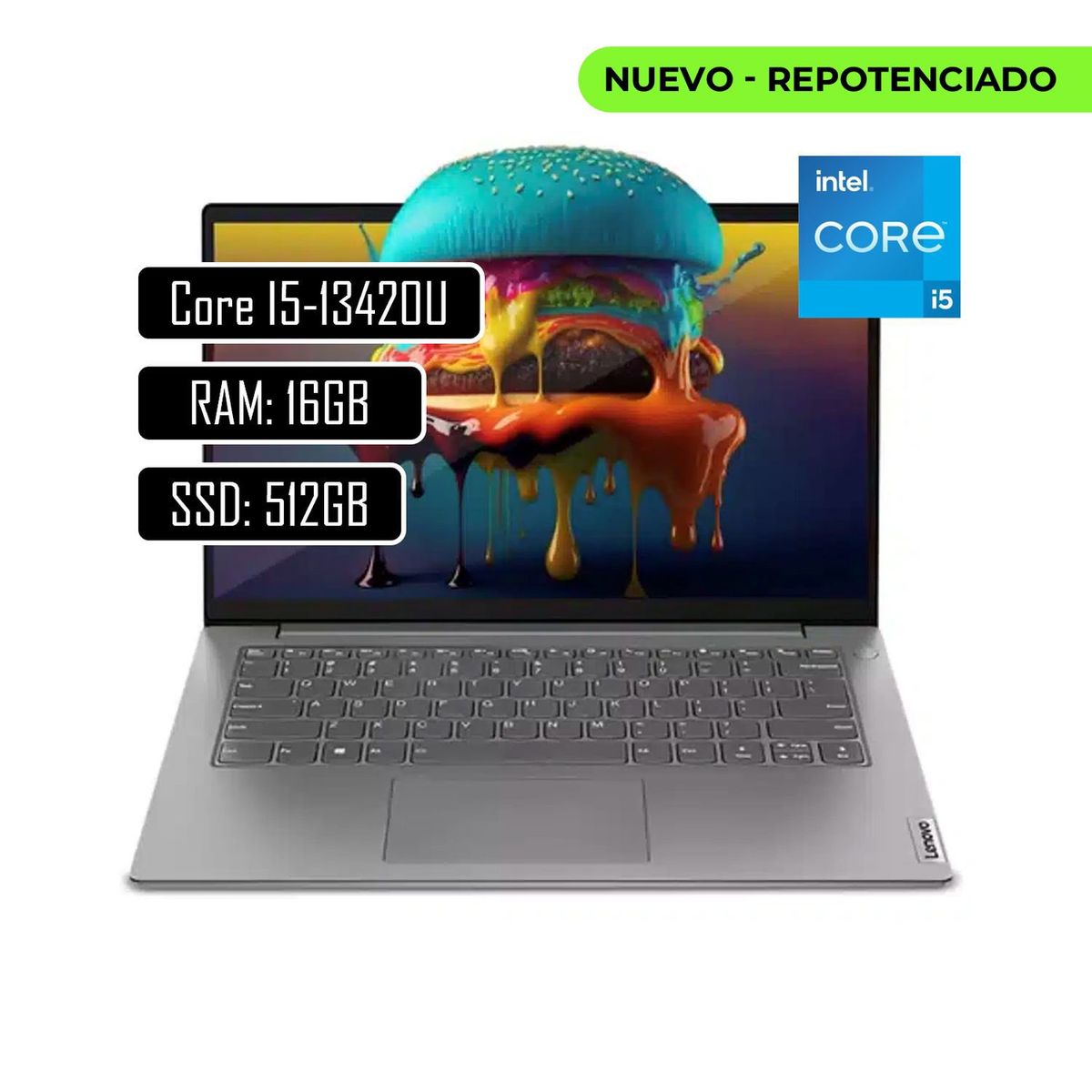 LENOVO - Portatil Lenovo V14 Intel Core i5 13420 Gen 12 - Ram 16GB - SSD 512GB - 14 FHD - Win 11.