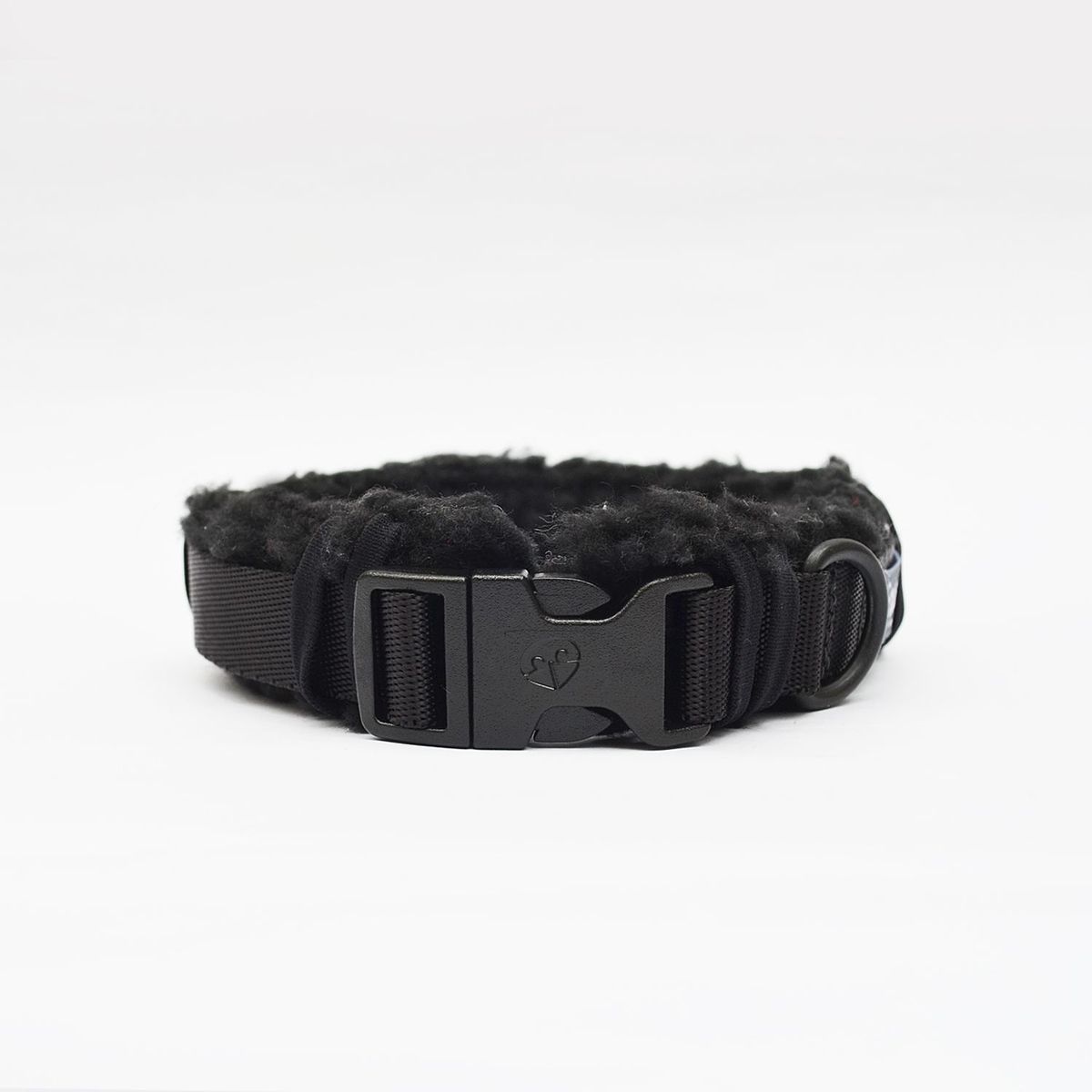 WAWAW - Collar para perro talla M reata negro protector borrego negro Wawaw