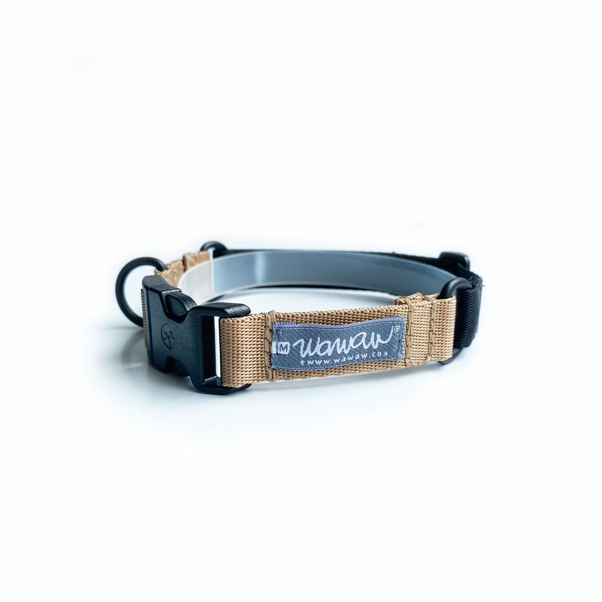 WAWAW - Collar para perro talla XL bicolor haban y negro Wawaw