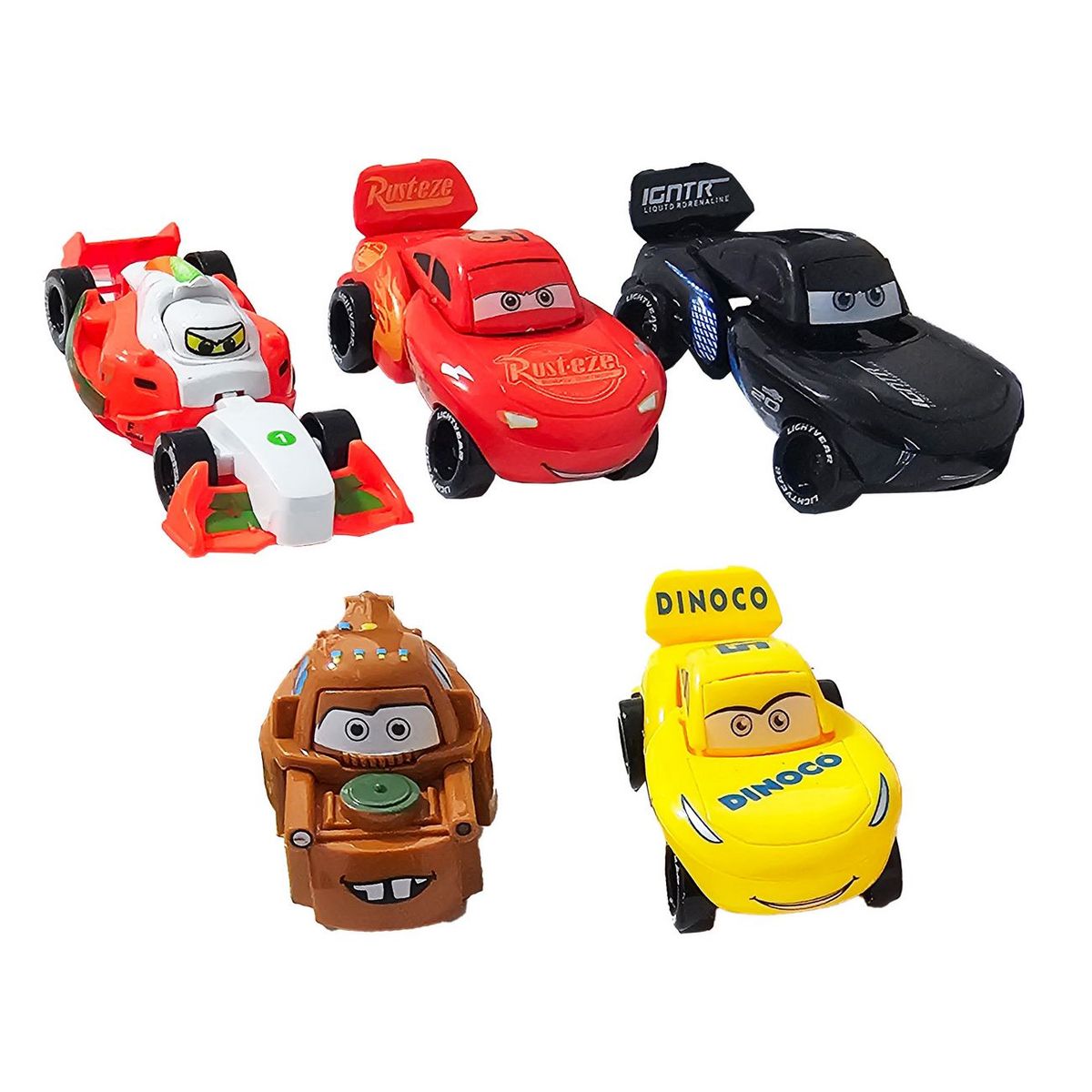 DAYOSHOP - Rayo Mcqueen Carro Cars Juguete Niños Coleccion X 5 Unidades