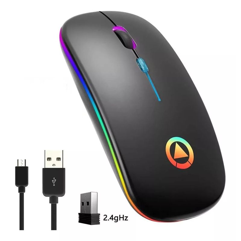 GENERICO - Mouse Ratón Silencioso Recargable Portátil Inalámbrica