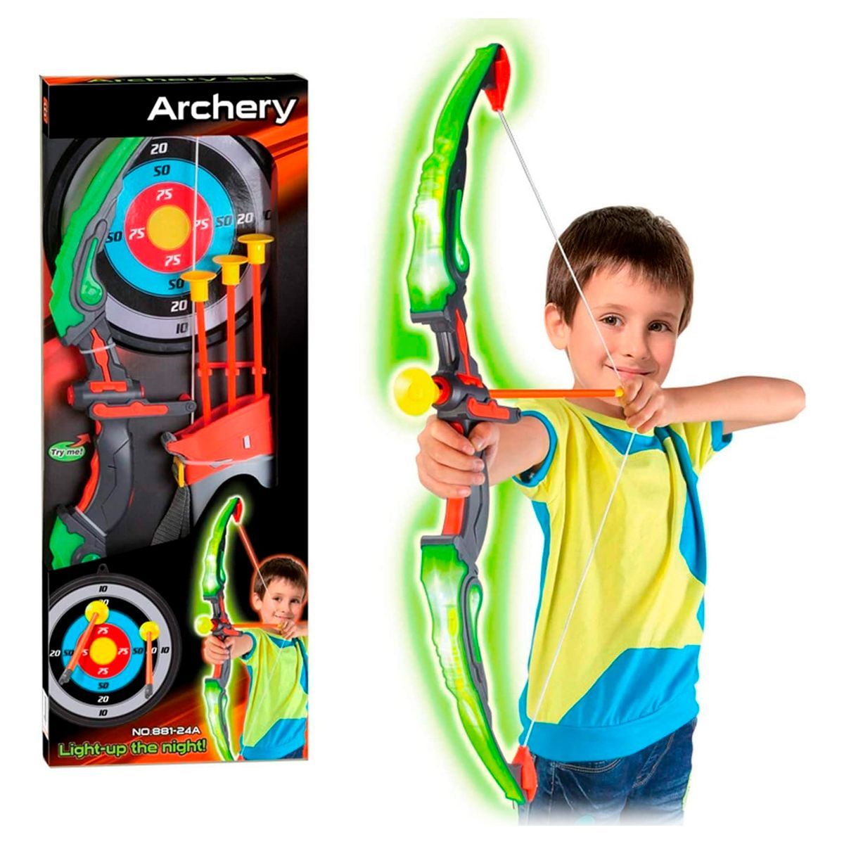 GENERICO - Kit Arco Flechas Aljaba Estuche Juguete Tiro al blanco NIÑO