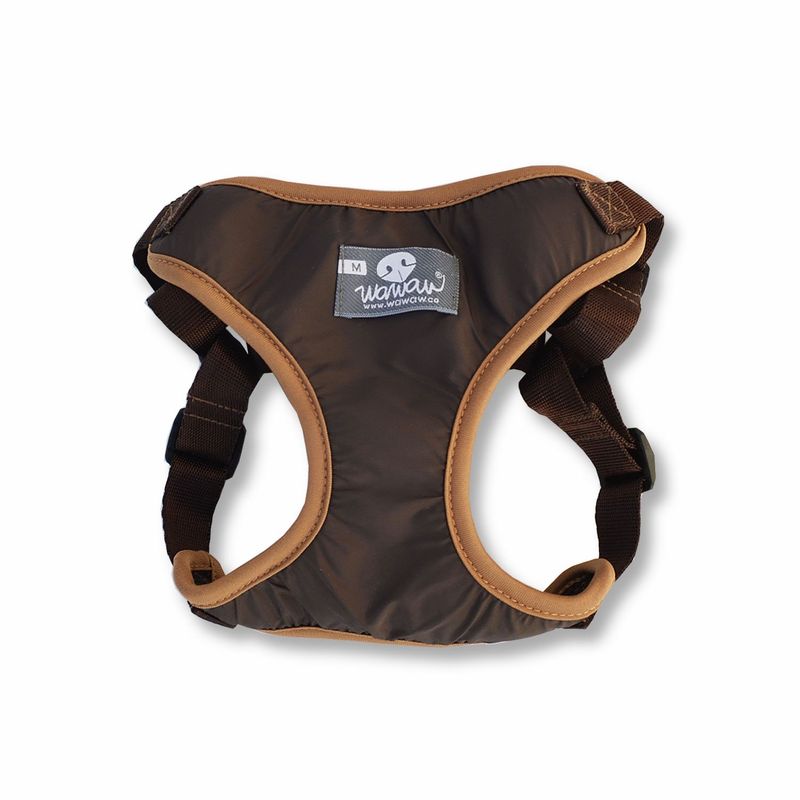 WAWAW - Pechera para perro  talla L café borde camel Wawaw