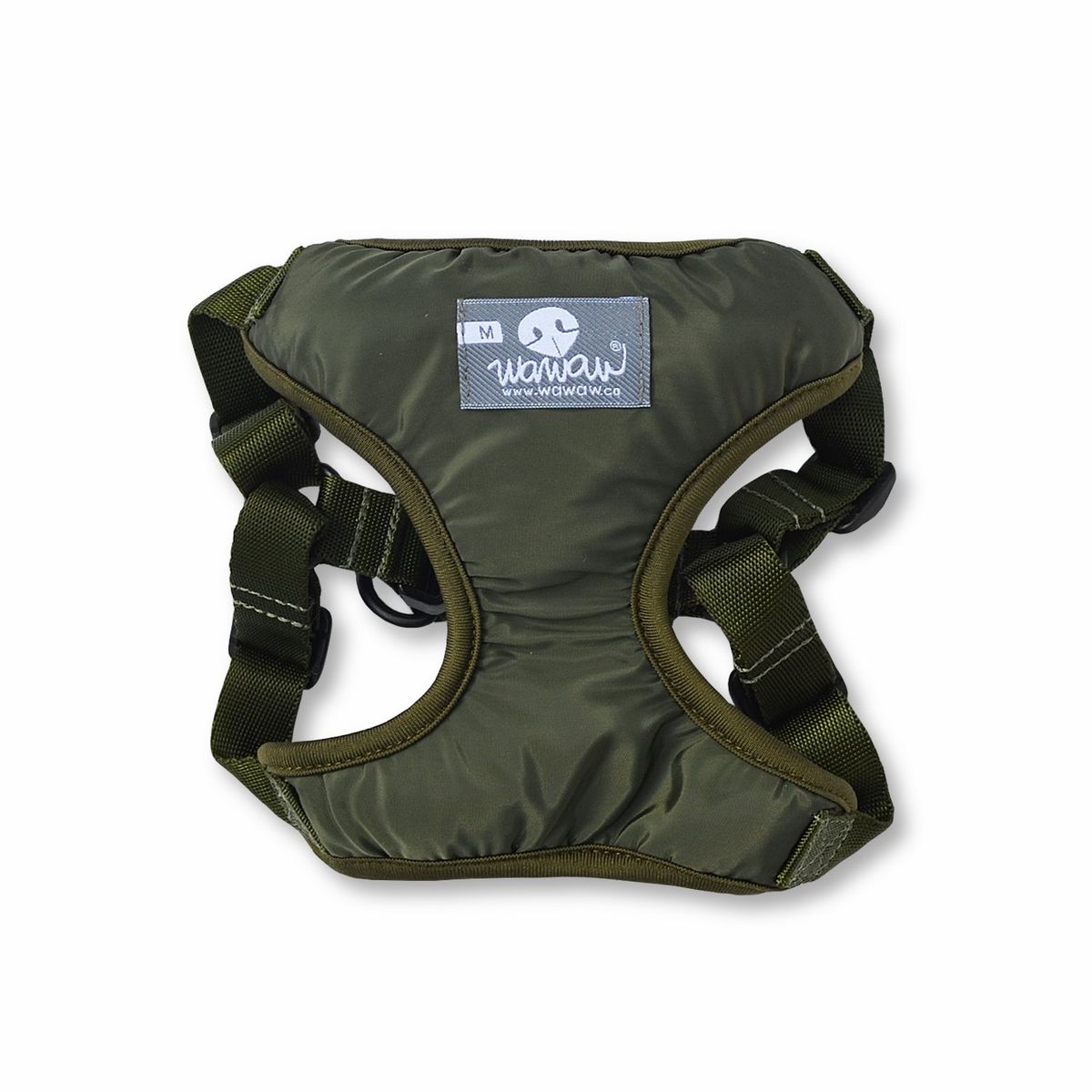 WAWAW - Pechera para perro  talla XL verde militar borde verde Wawaw
