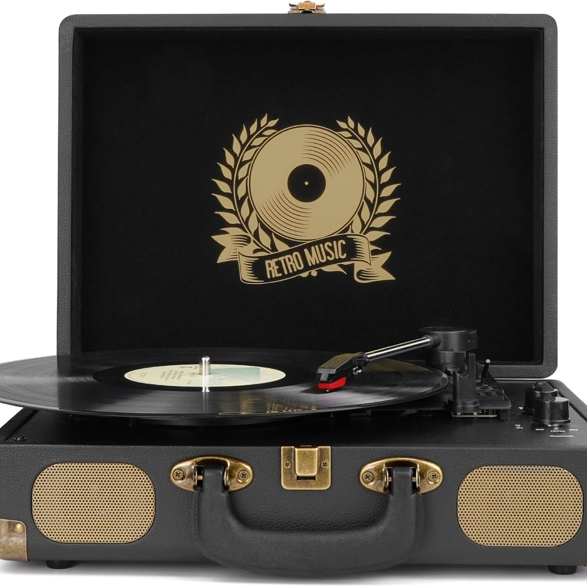 GENERICO - Tocadiscos Reproduce y Graba Vinilos Lp altavoces y Bluetooth Receptor