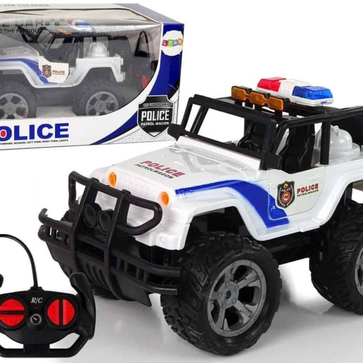 GENERICO - Carro A Control Remoto Tipo Policía 4 Canales