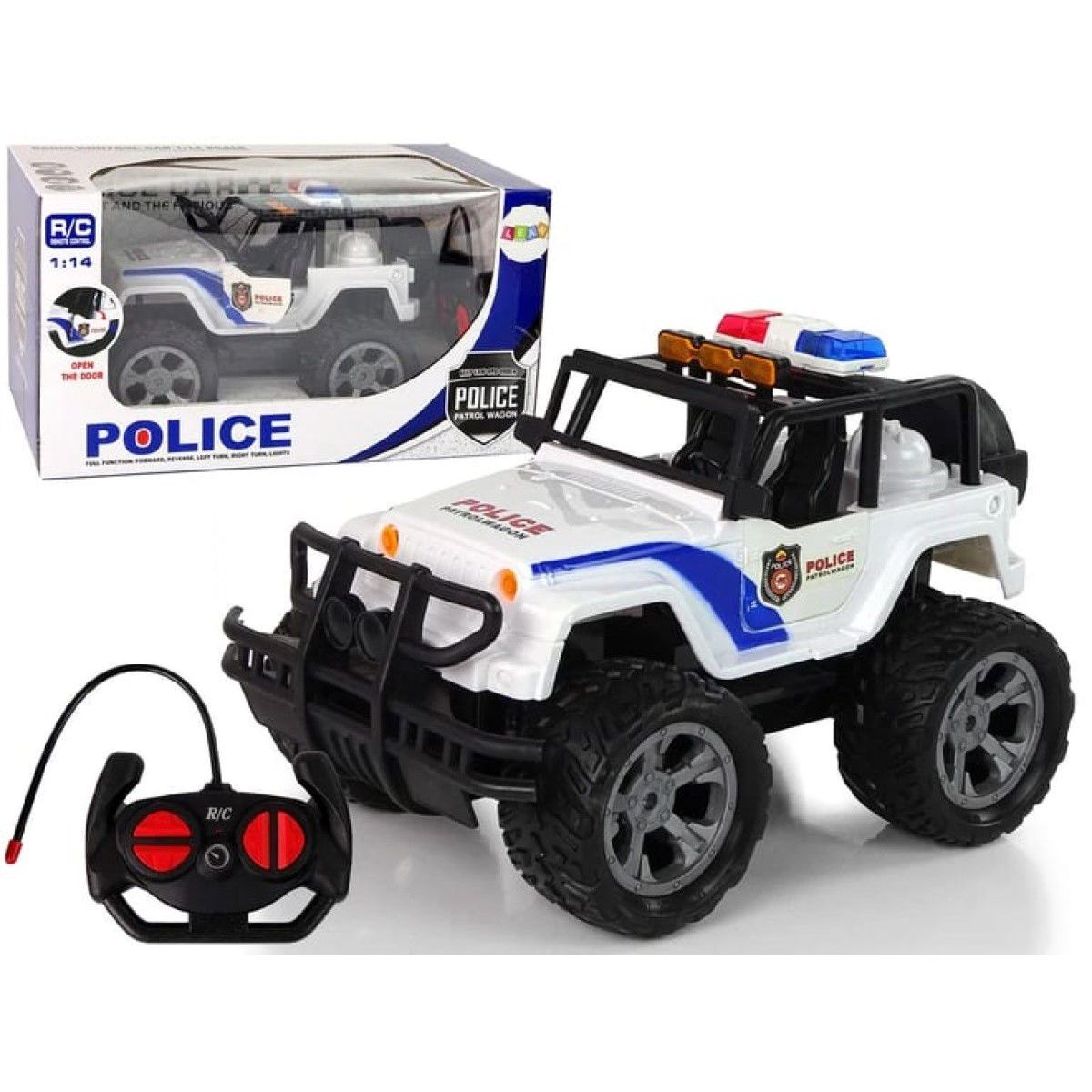 GENERICO - Carro A Control Remoto Tipo Policía 4 Canales