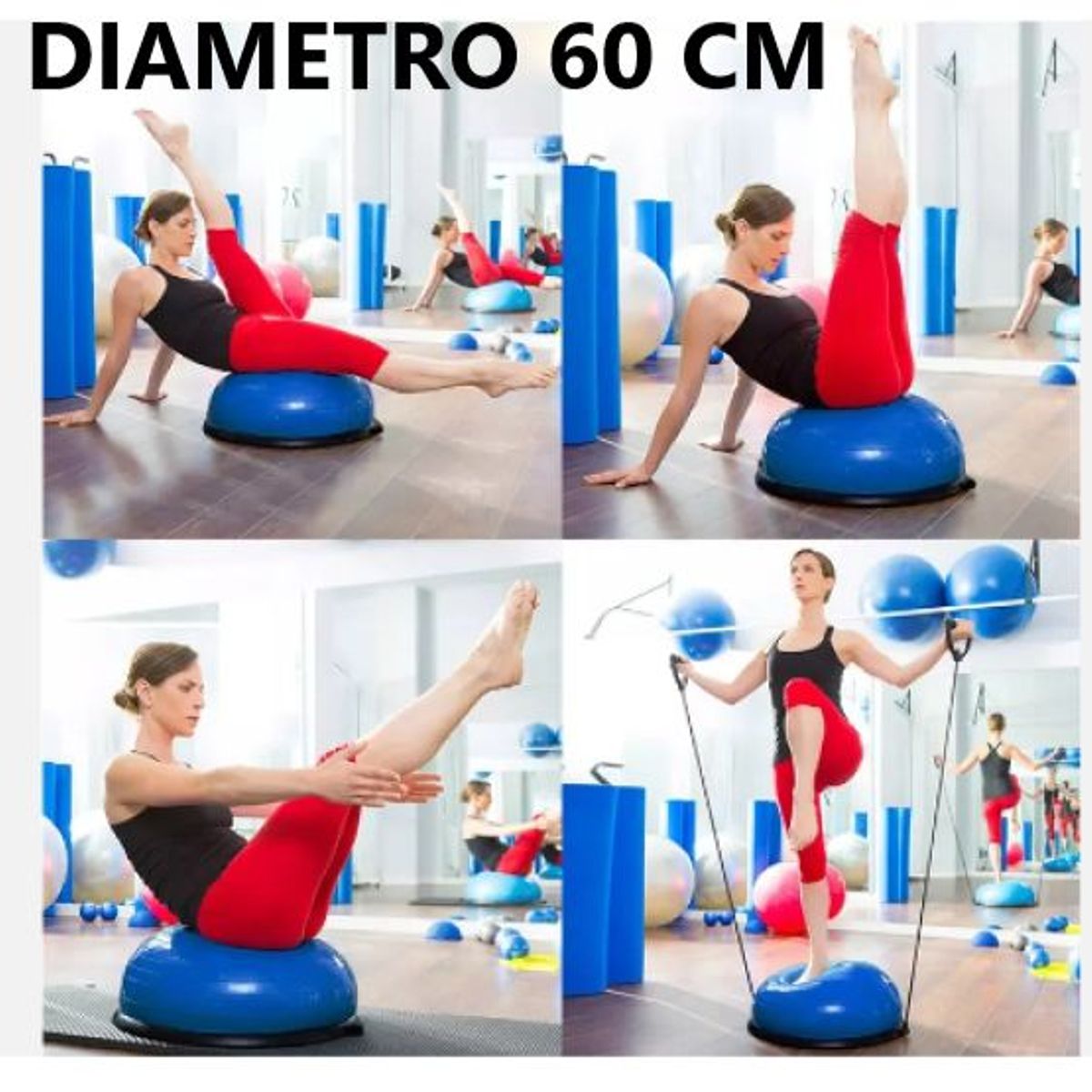GENERICO - Pelota Yoga Entrenador Equilibrio Bosu Gym Pilates Crossfit