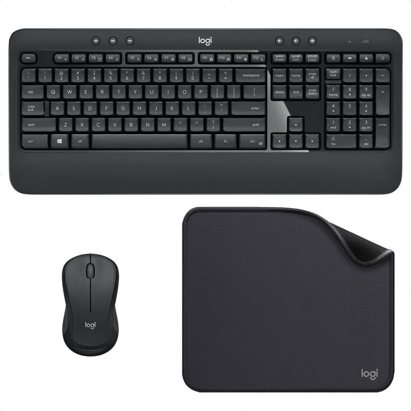 LOGITECH - Combo Inalámbrico Logitech Mk540  Pad Mouse Studio Series