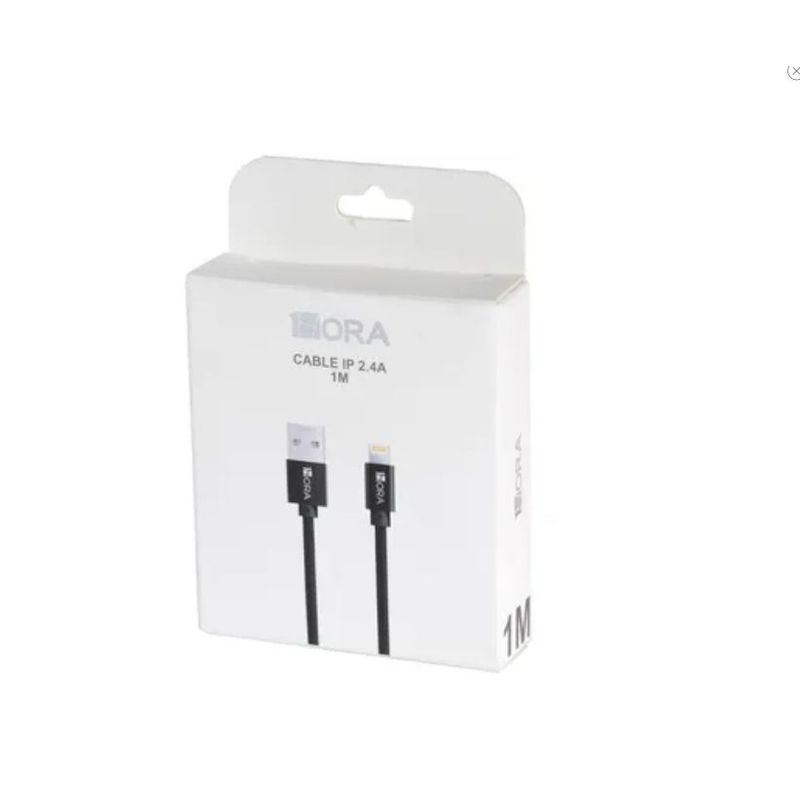 1HORA - Cable de Datos IP 24A a USB 1M 1HORA Cab250-B Carga Rápida