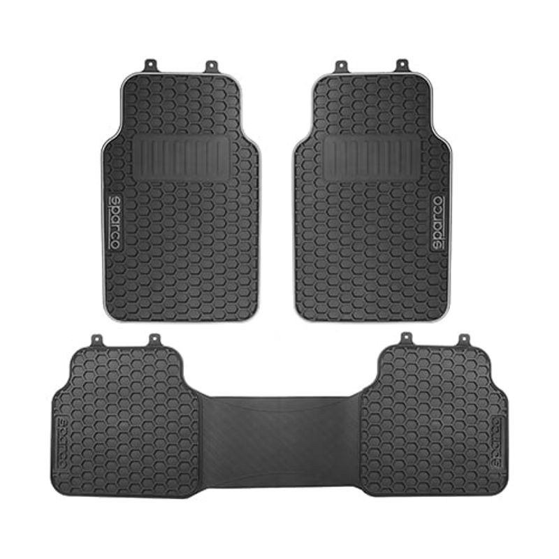 SPARCO - Tapetes Carro Alfombra Piso PVC 3 Piezas Sparco SPF500GR
