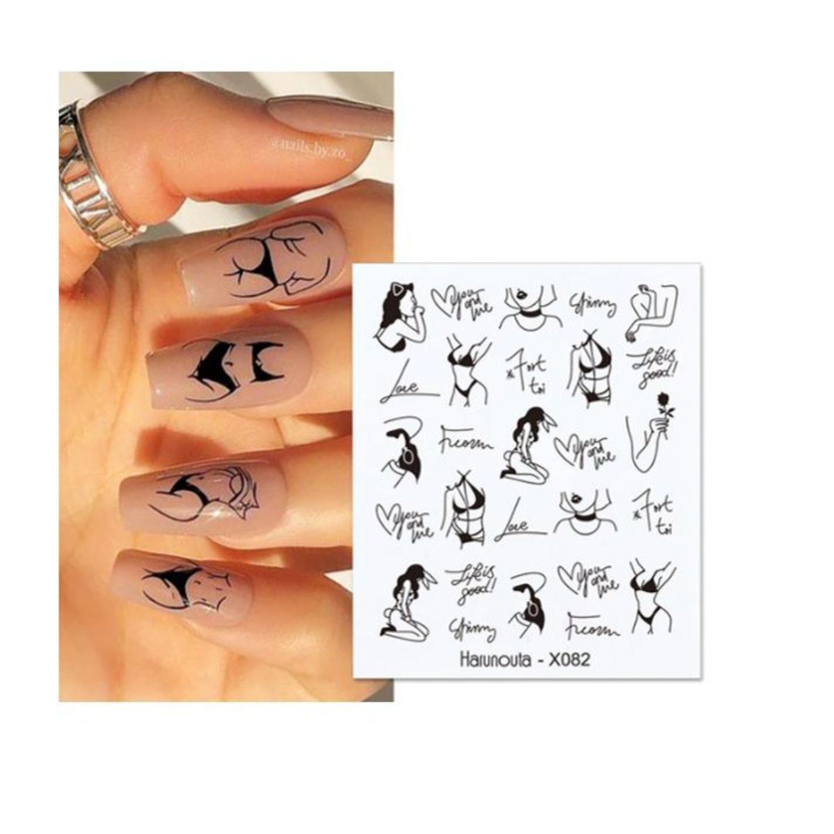 GENERICO - Lamina Sticker Pegatina Para Uñas Diseño Flores Tonos Pastel