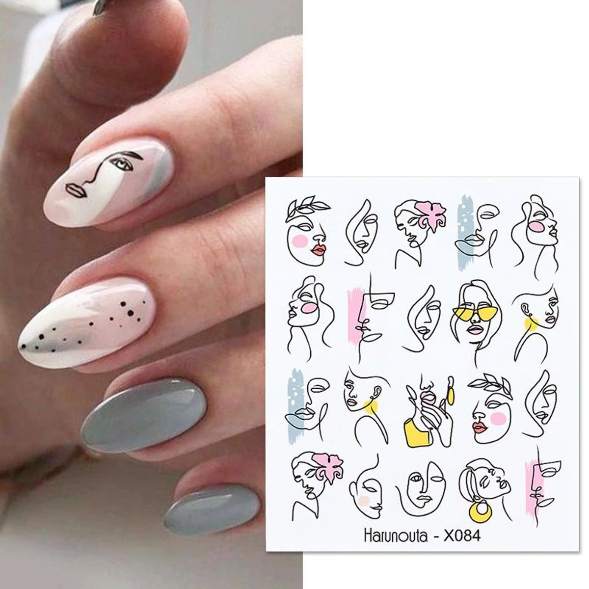 GENERICO - Lamina Sticker Pegatina Para Uñas Diseño Flores Tonos Pastel