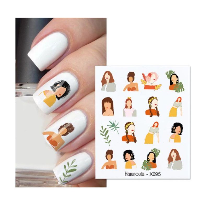 GENERICO - Lamina Sticker Pegatina Para Uñas Diseño Flores Tonos Pastel