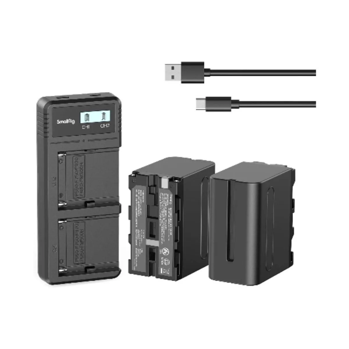 GENERICO - Kit de 2 Baterías NP-F970 7800 mAh y cargador - SmallRig 3823