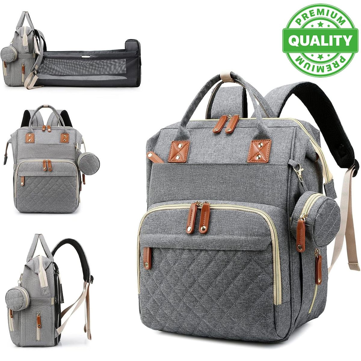 ONE PIXEL - Mochila Morral Pañalera Para Bebe Multifuncional Cuna Portatil Cambiador