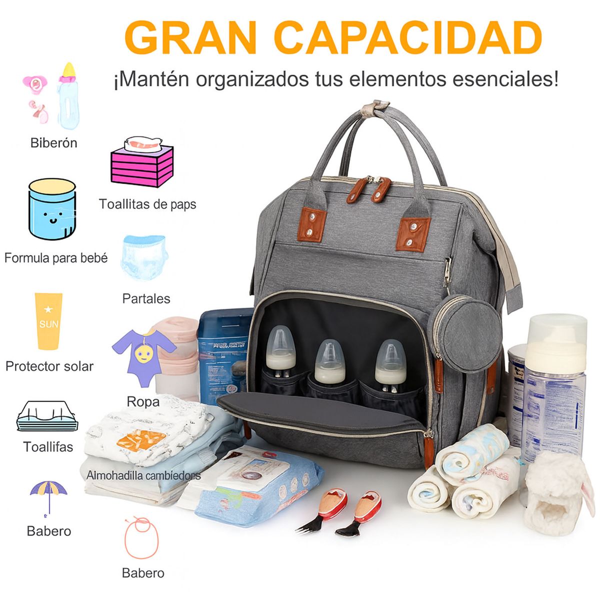 ONE PIXEL - Mochila Morral Pañalera Para Bebe Multifuncional Cuna Portatil Cambiador