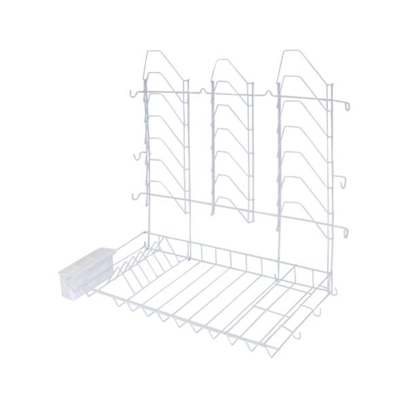 PRODEHOGAR - Seca Platos de Pared Plastificado Con Porta Cubiertos ProdeHogar