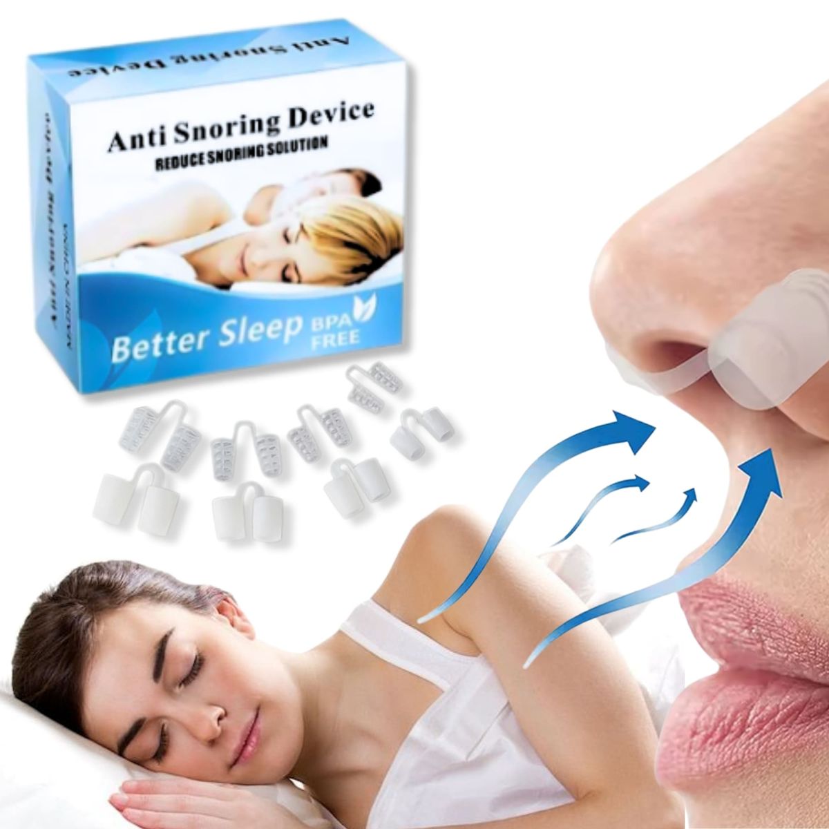 GENERICO - Dilatador Nasal Anti Ronquido 4 Tallas Silicona
