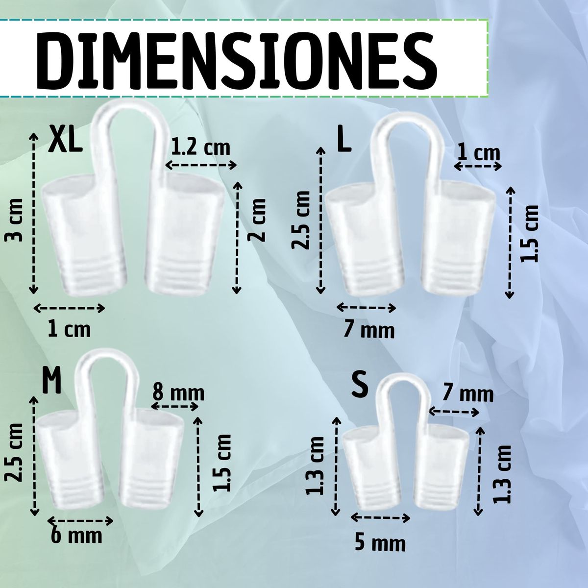 GENERICO - Dilatador Nasal Anti Ronquido 4 Tallas Silicona