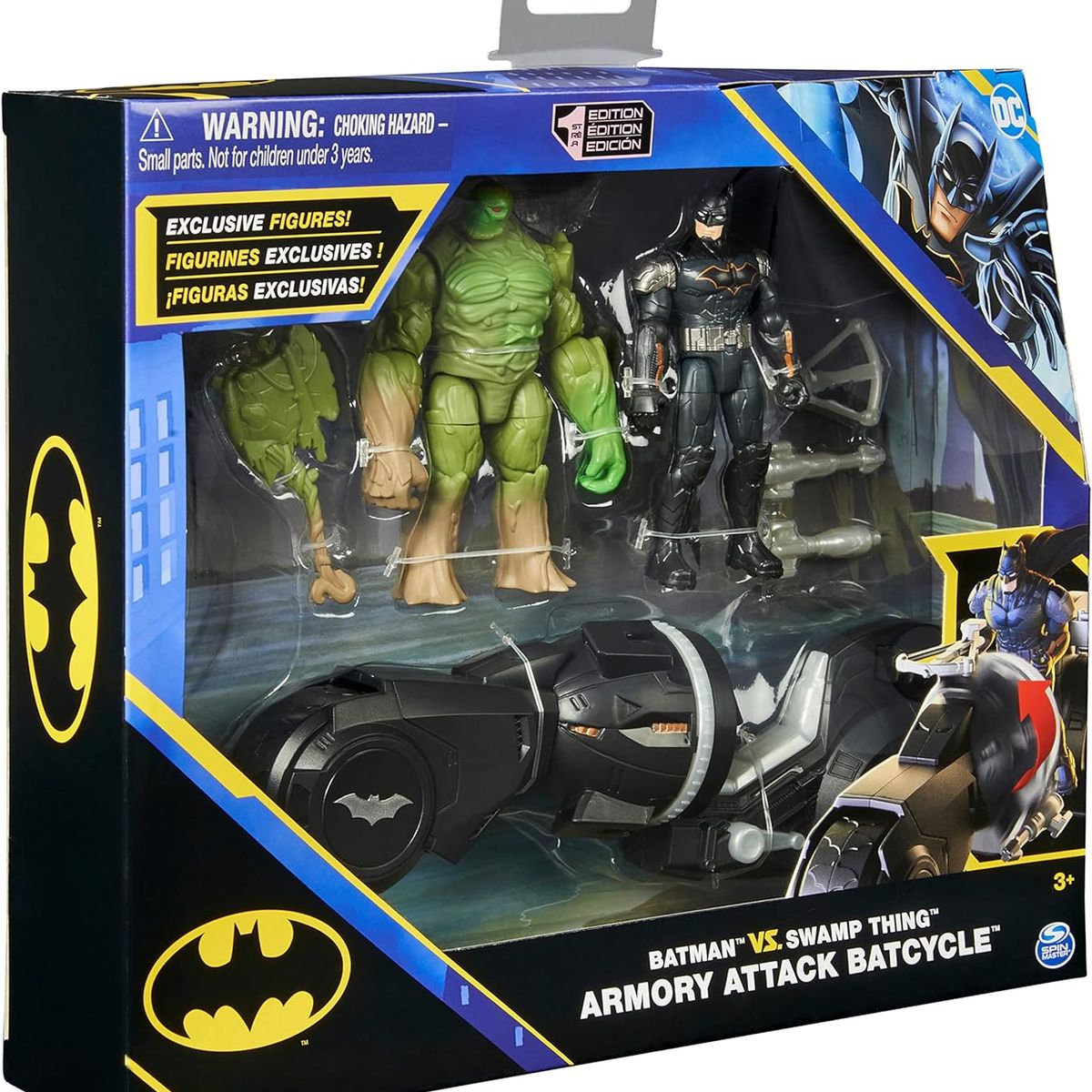 SPIN MASTER - Batman VS Swamp Thing Armory attack BatCycle