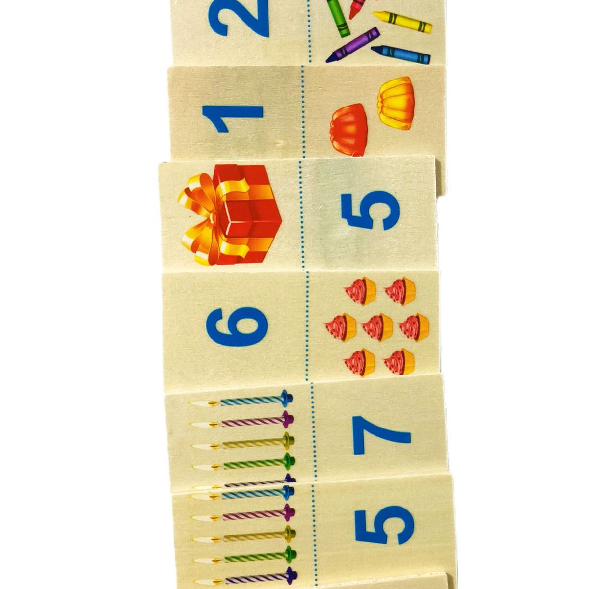GENERICO - Domino Madera Infantil Para Contar Juego Didáctico Para Niño