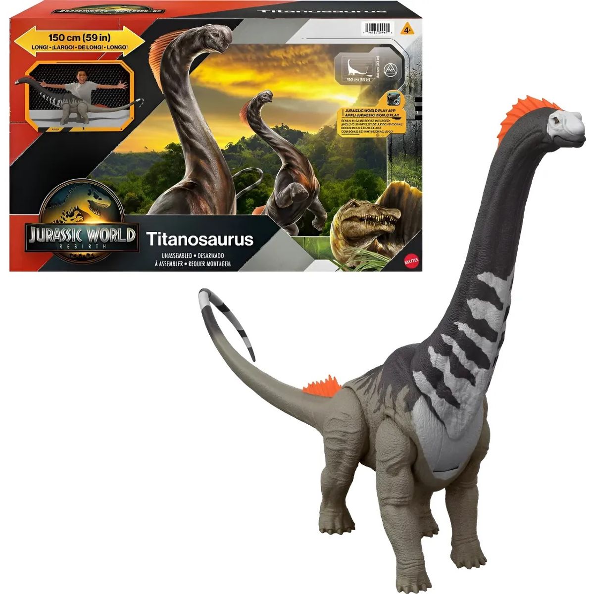 GENERICO - Dinosaurio Jurassic World Rebirth Super Colosal Titanosaurus