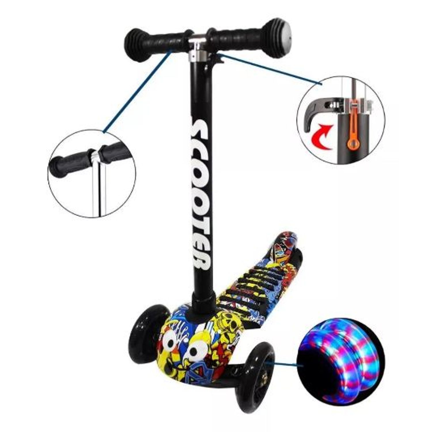 Patineta Ruedas Gusanito Scooter Graduable GENERICO