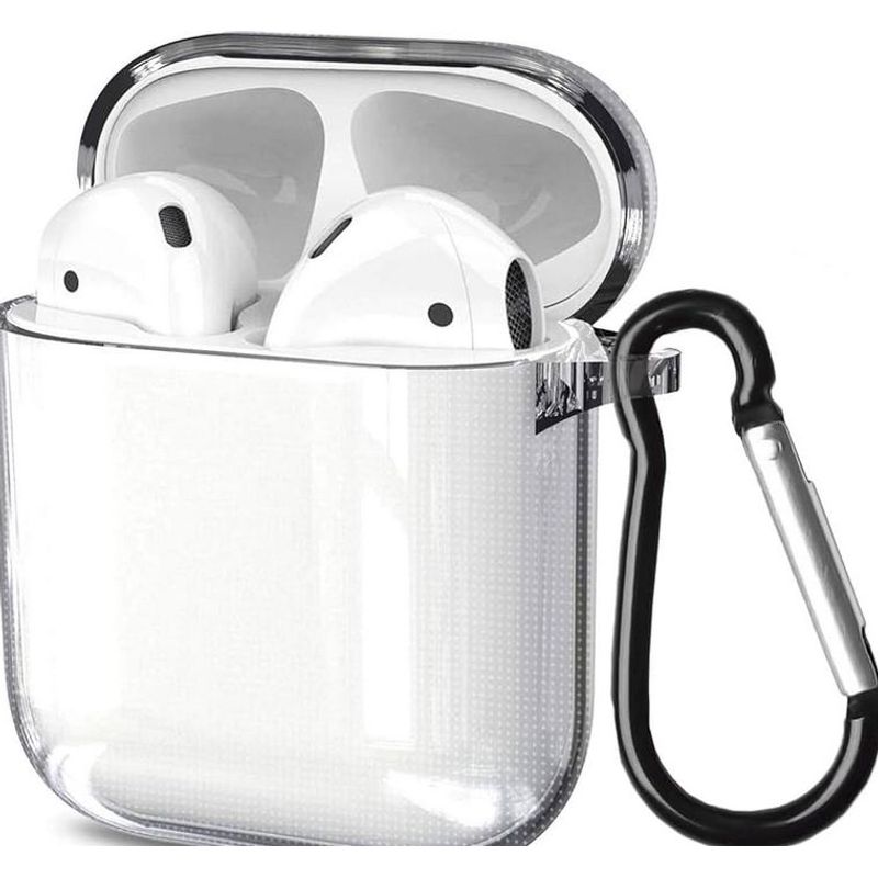 GENERICO - Estuche funda silicona transparente para airpods serie 1y2